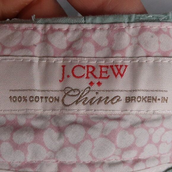 J CREW SEA FOAM GREEN BROKEN IN COTTON CHINO SHORT SIZE 8 - Picture 2 of 4
